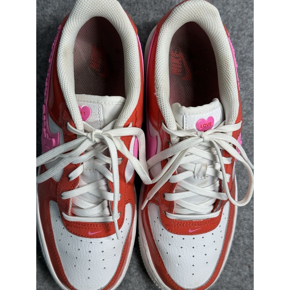 Nike Air Force 1 Athletic Shoes Youth Size 6.5 Women's Size 8 Orange & Pink - Picture 10 of 13